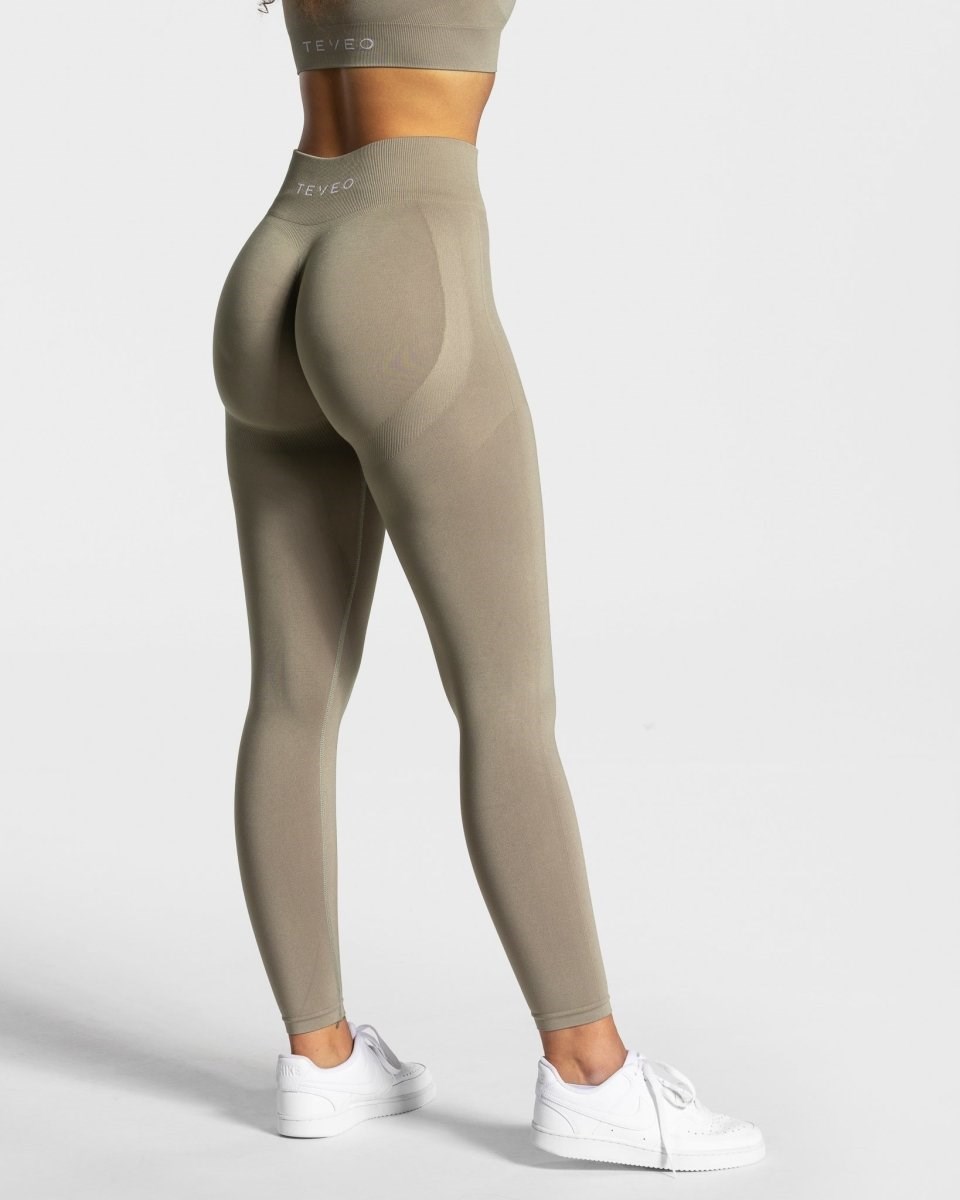 TEVEO Charming Scrunch Leggings Khaki | 43756HJIZ