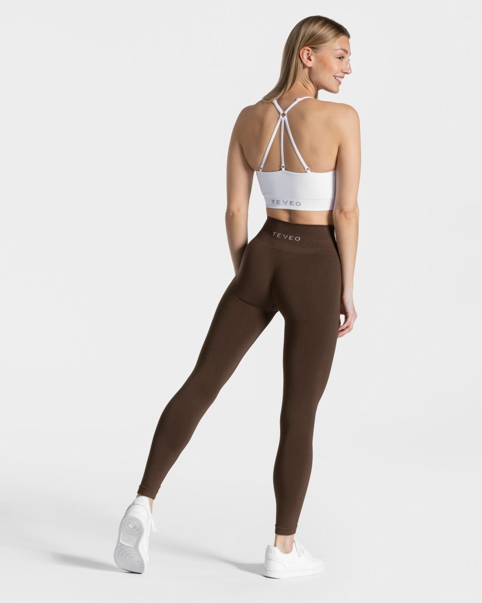 TEVEO Classy Leggings Ciemny Brązowe | 49573KQAC