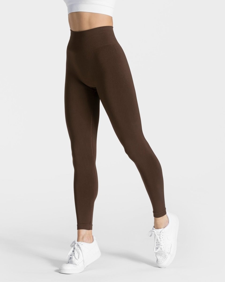 TEVEO Classy Leggings Ciemny Brązowe | 49573KQAC