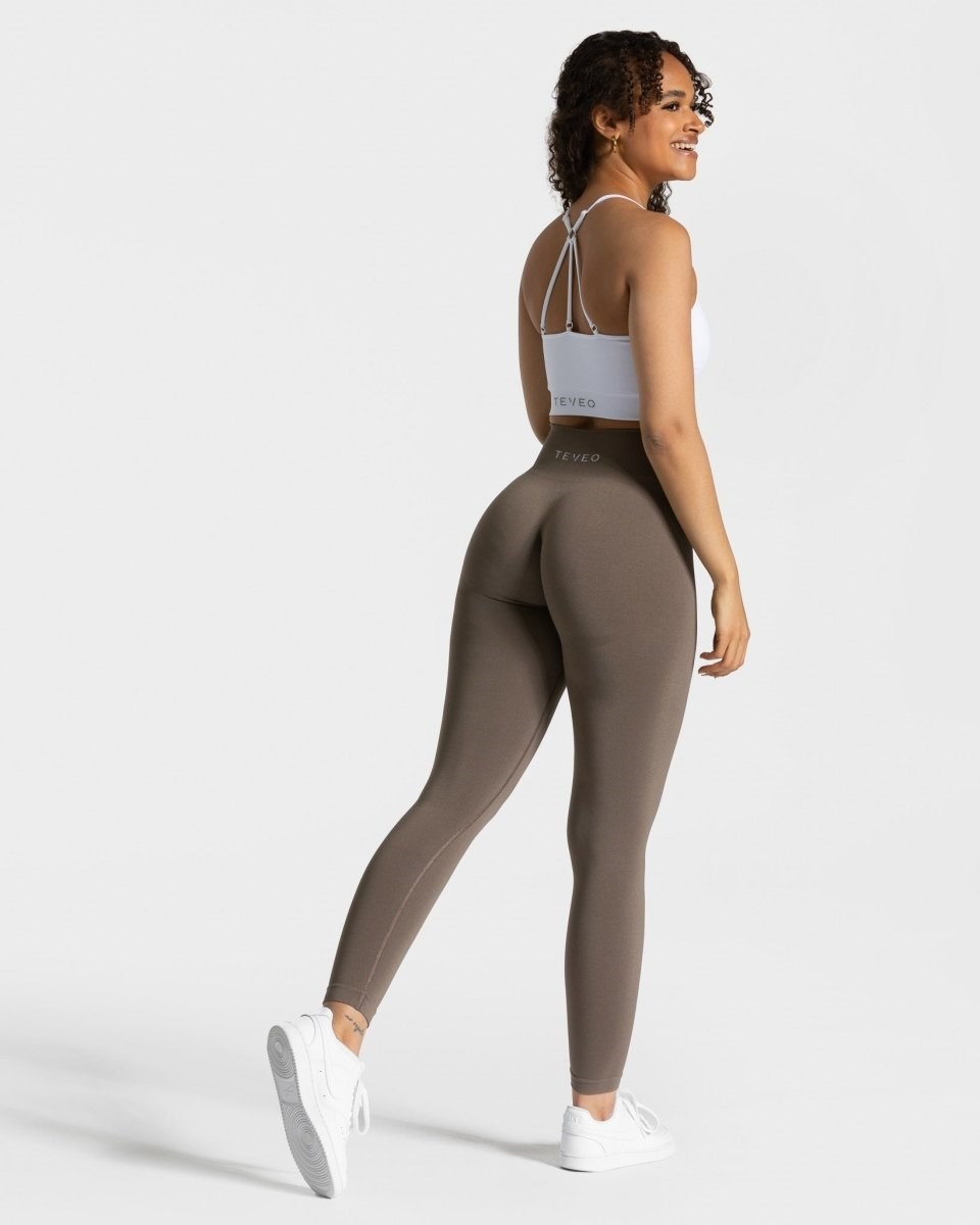 TEVEO Classy Leggings Taupe | 63179NLDU