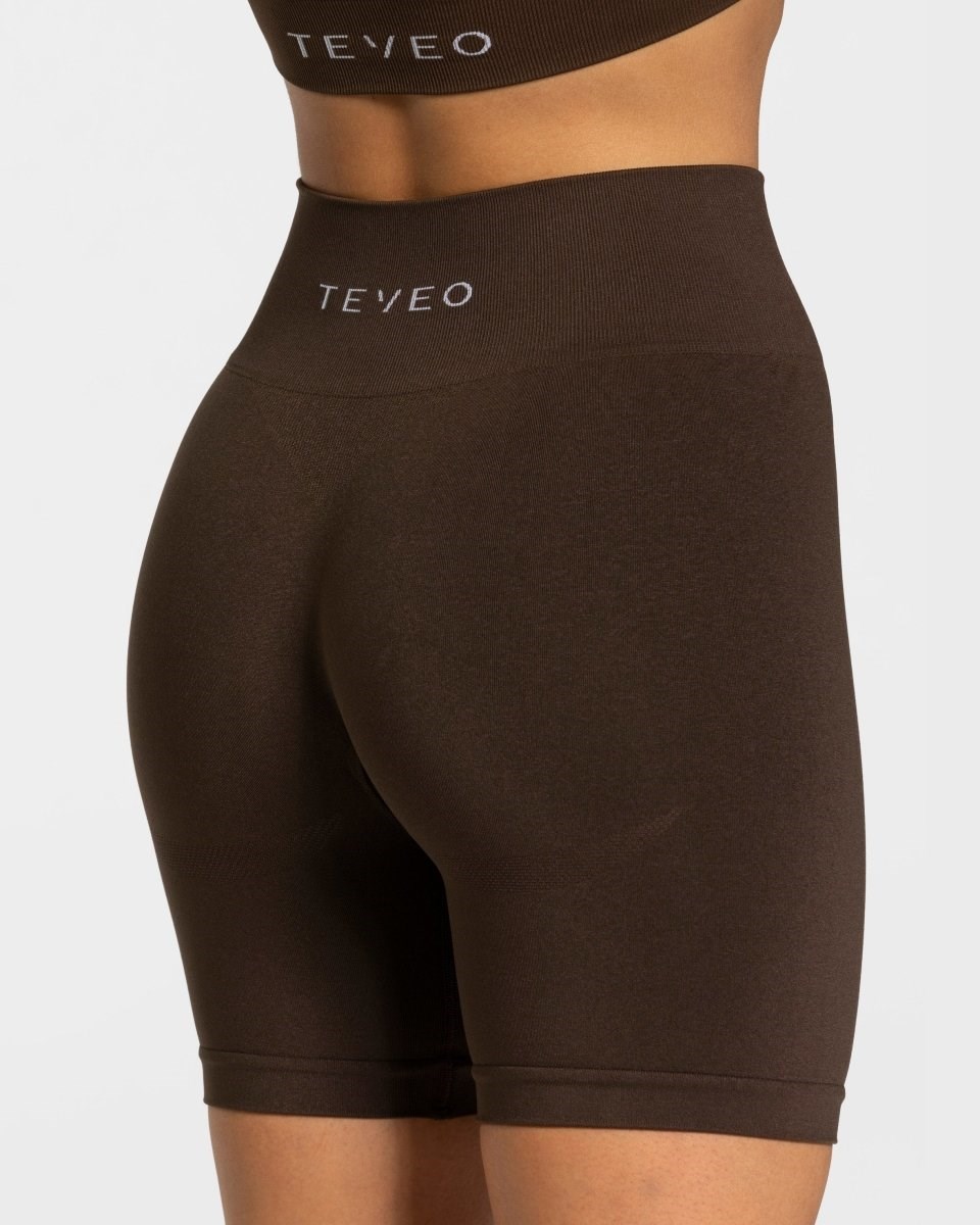 TEVEO Classy Shorts Ciemny Brązowe | 43097JSTN