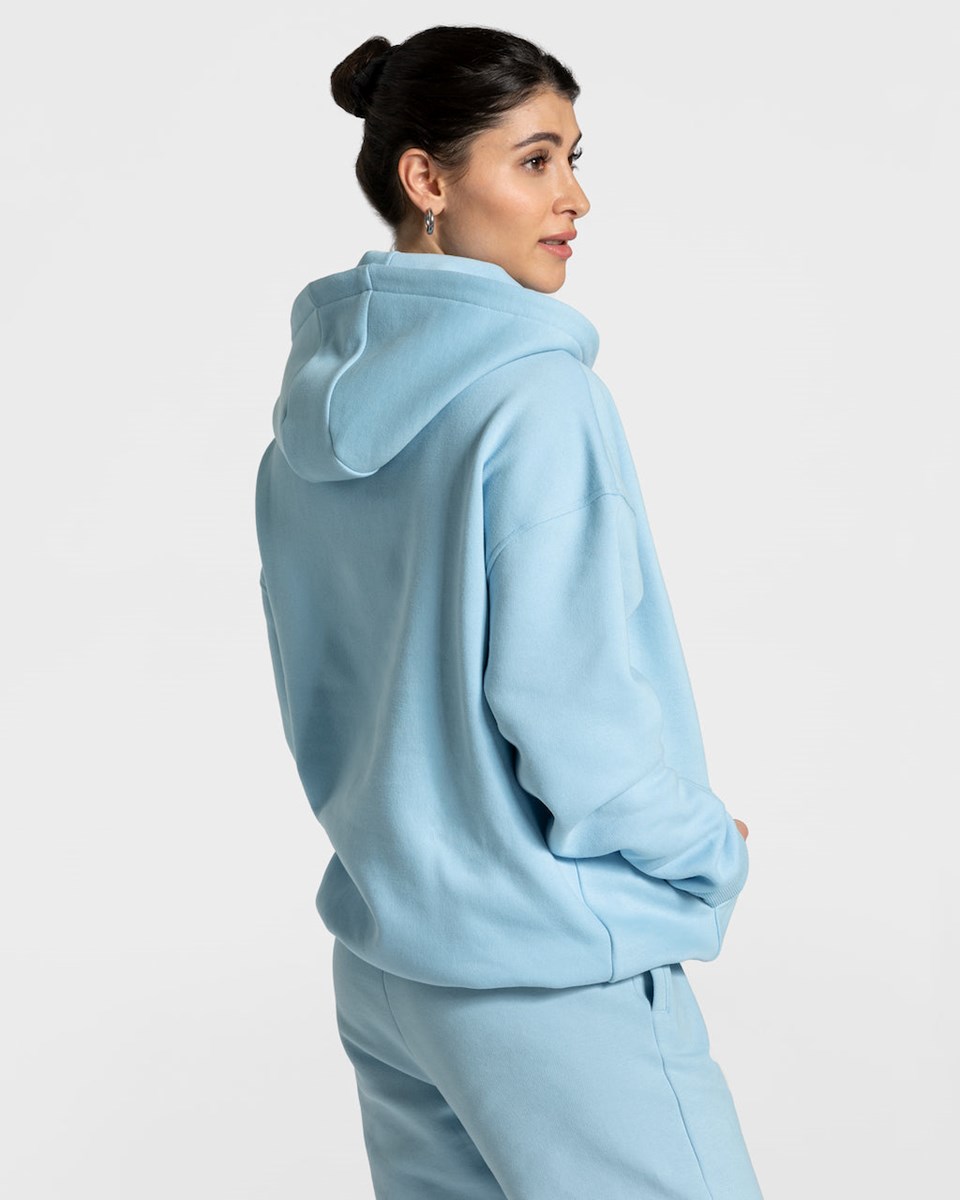 TEVEO College Oversized Hoodie Niebieskie | 20316RSPJ