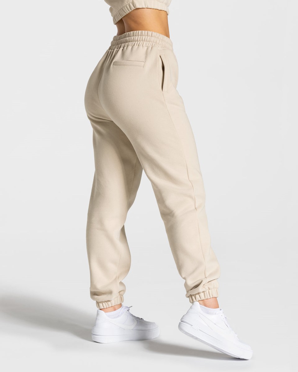 TEVEO College Oversized Jogger Beżowe | 69120DPIB