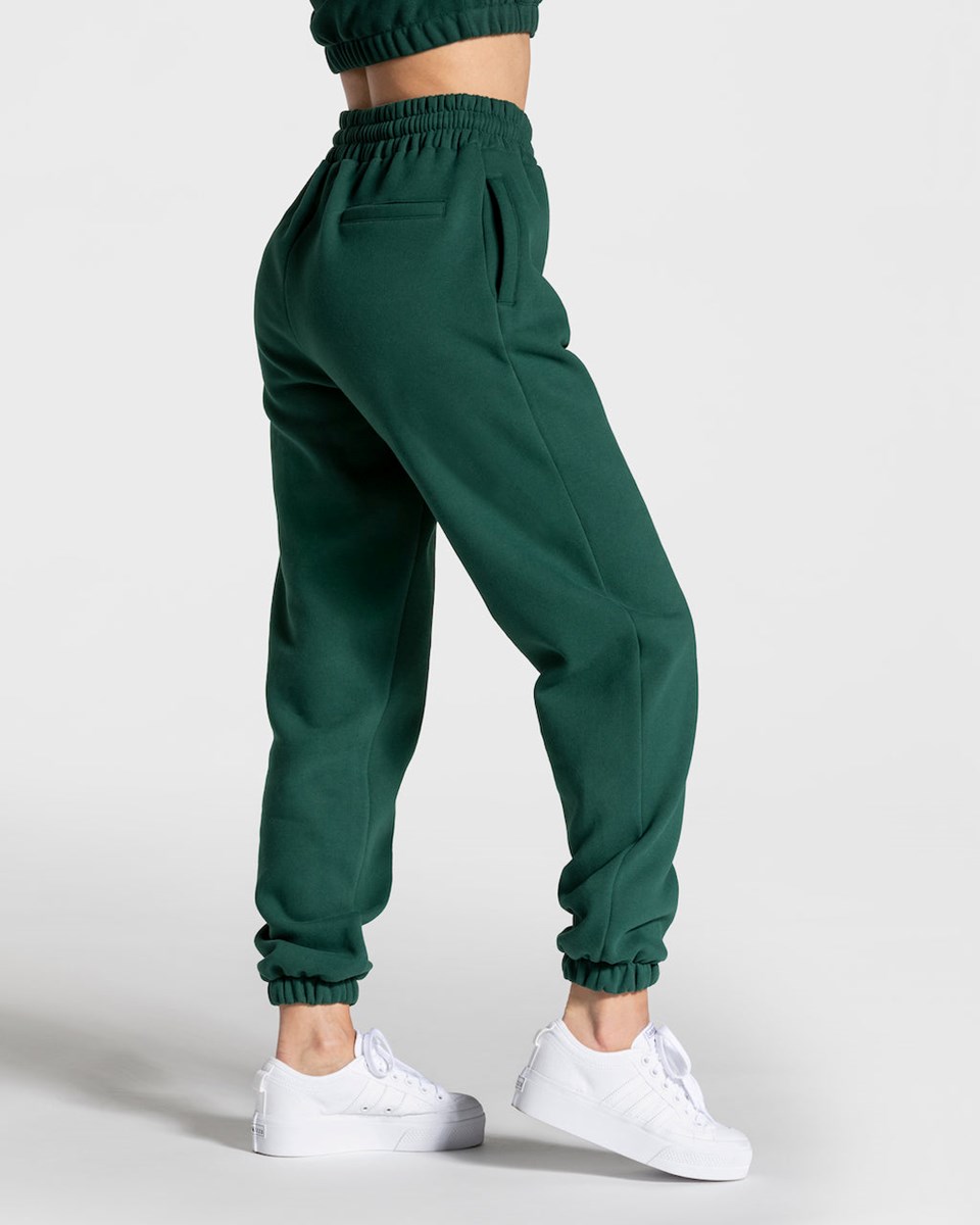 TEVEO College Oversized Jogger Ciemny Zielone | 21354XLZC