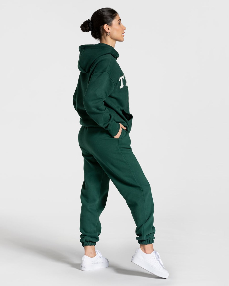 TEVEO College Oversized Jogger Ciemny Zielone | 21354XLZC