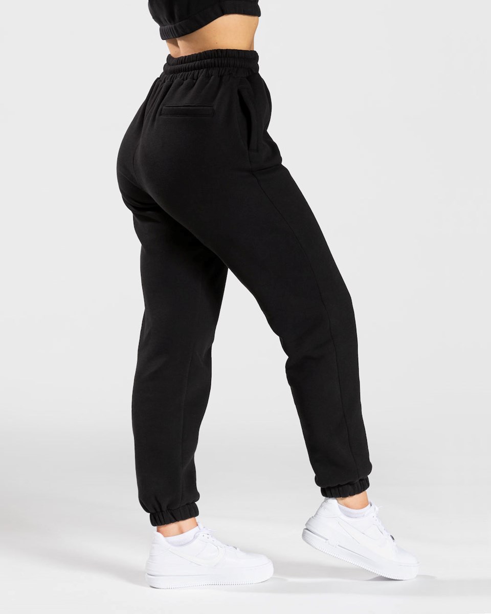 TEVEO College Oversized Jogger Czarne | 86120ZGAL