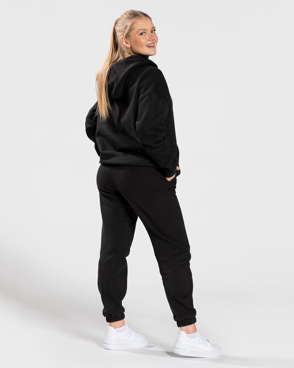 TEVEO College Oversized Jogger Czarne | 86120ZGAL