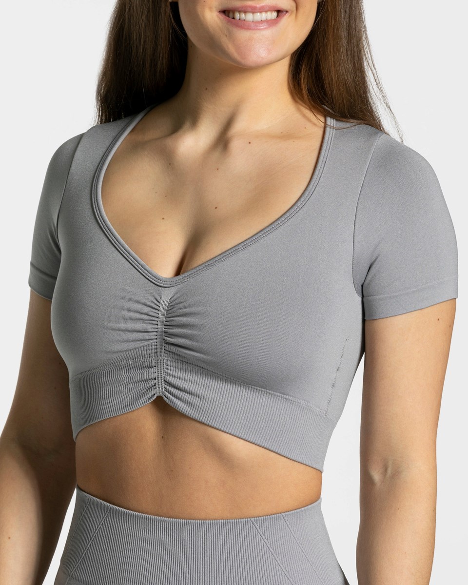 TEVEO Focus Crop Top Gray | 16932SYIR