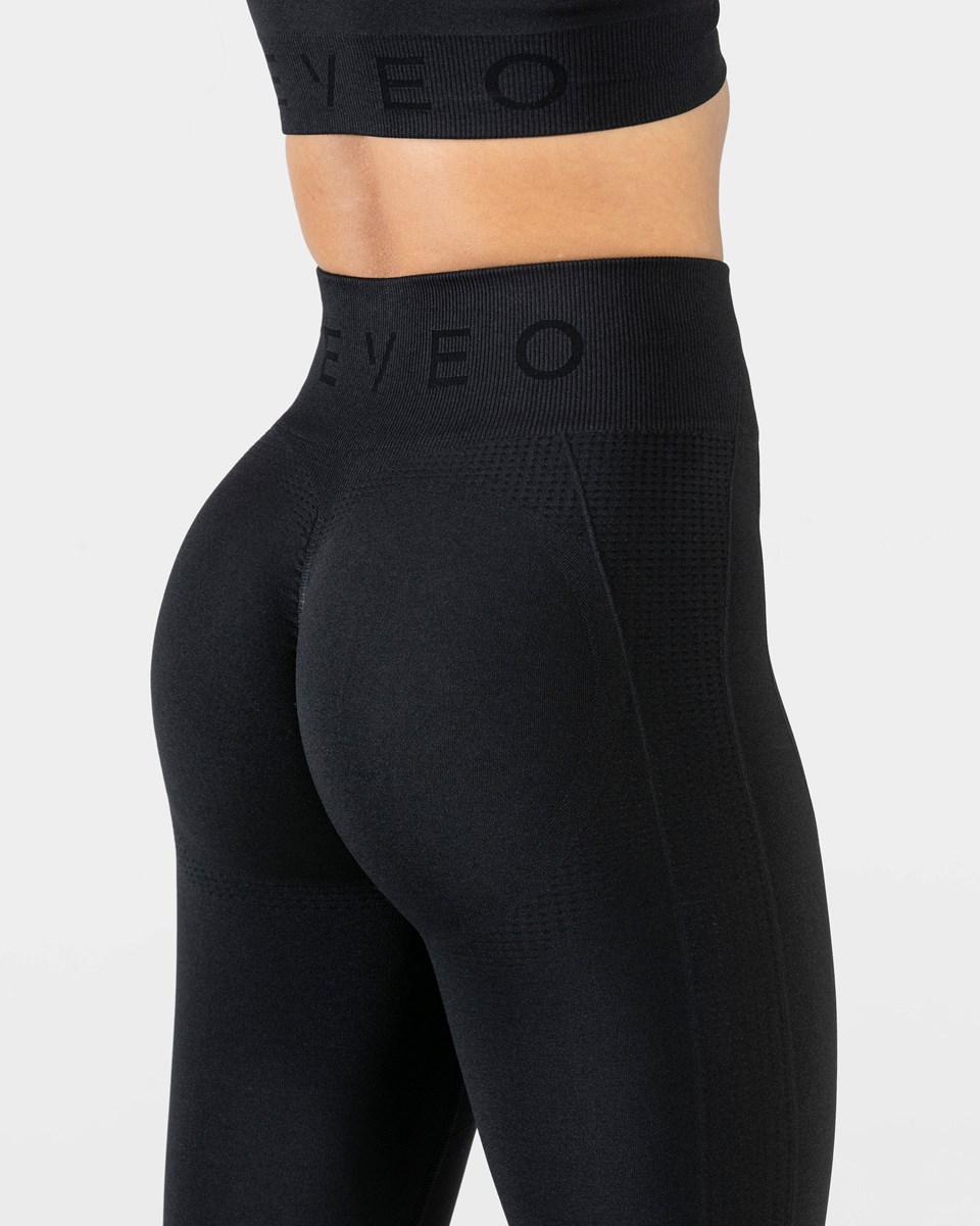 TEVEO Focus Scrunch Leggings Czarne | 68025BGVX