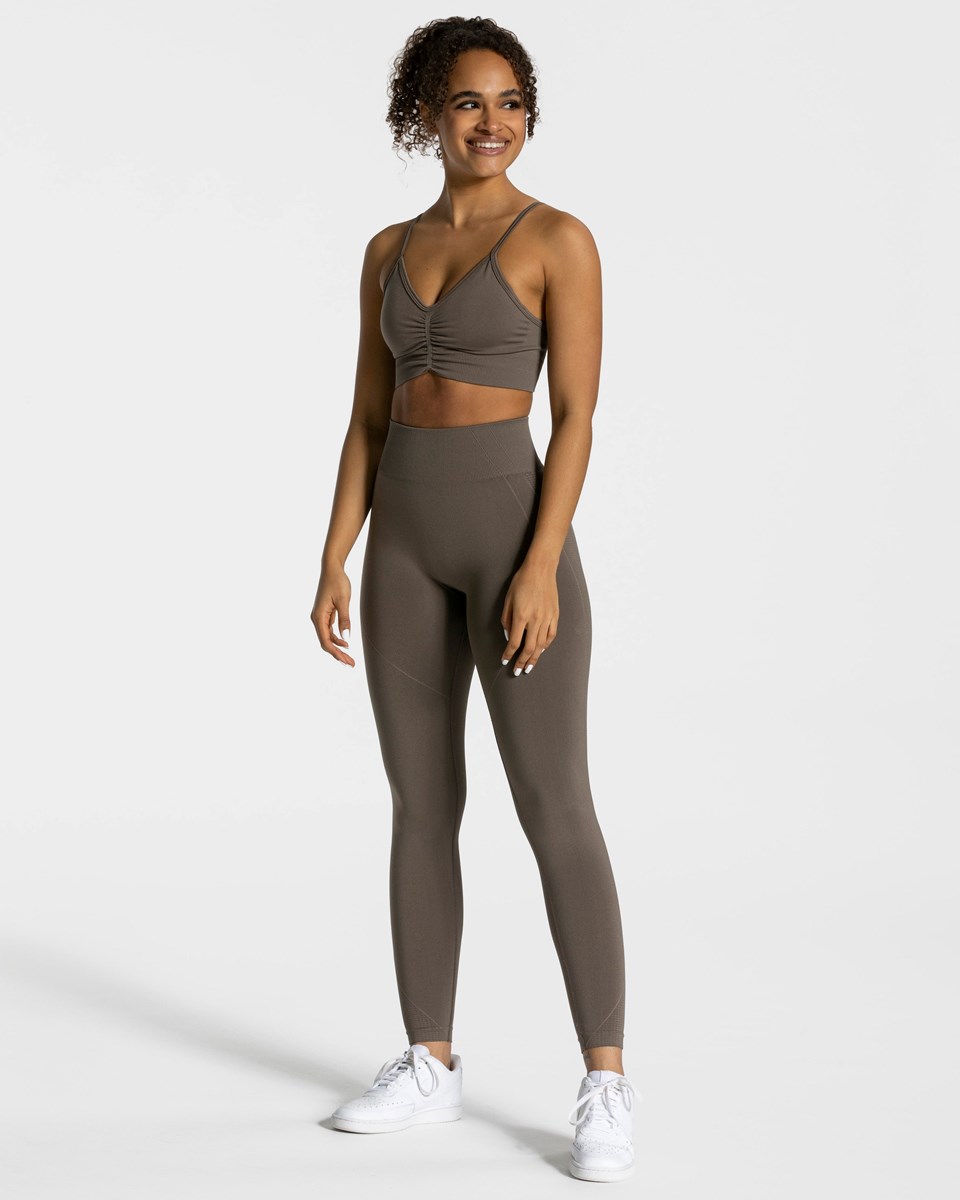 TEVEO Focus Scrunch Leggings Taupe | 64701AZYE