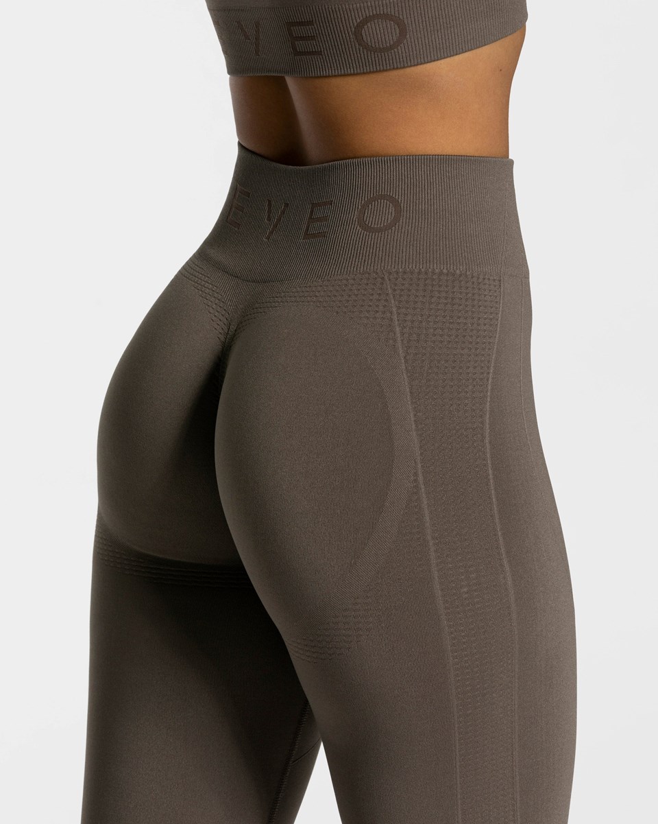 TEVEO Focus Scrunch Leggings Taupe | 64701AZYE