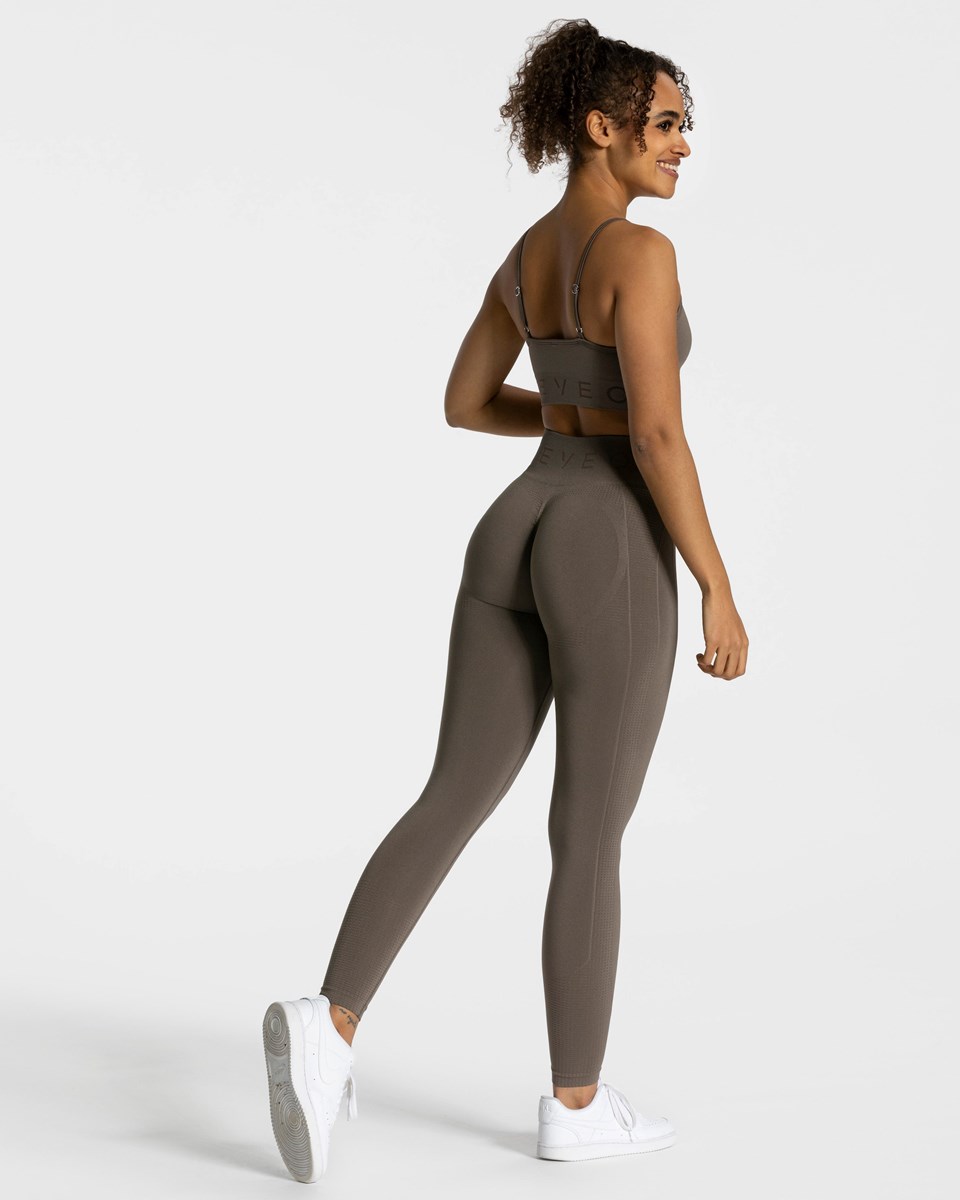 TEVEO Focus Scrunch Leggings Taupe | 64701AZYE