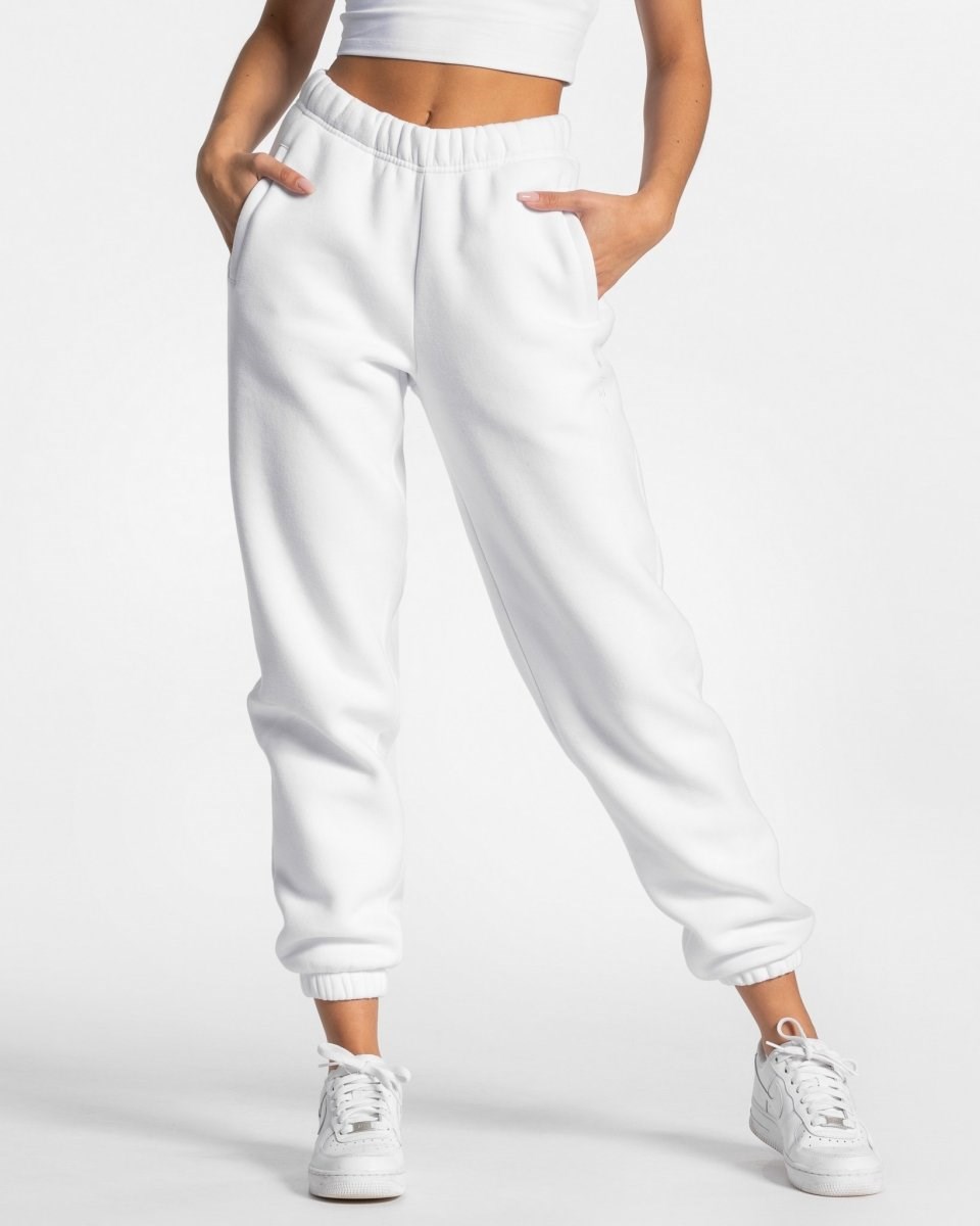 TEVEO Iconic Oversized Jogger Białe | 92054PXEA