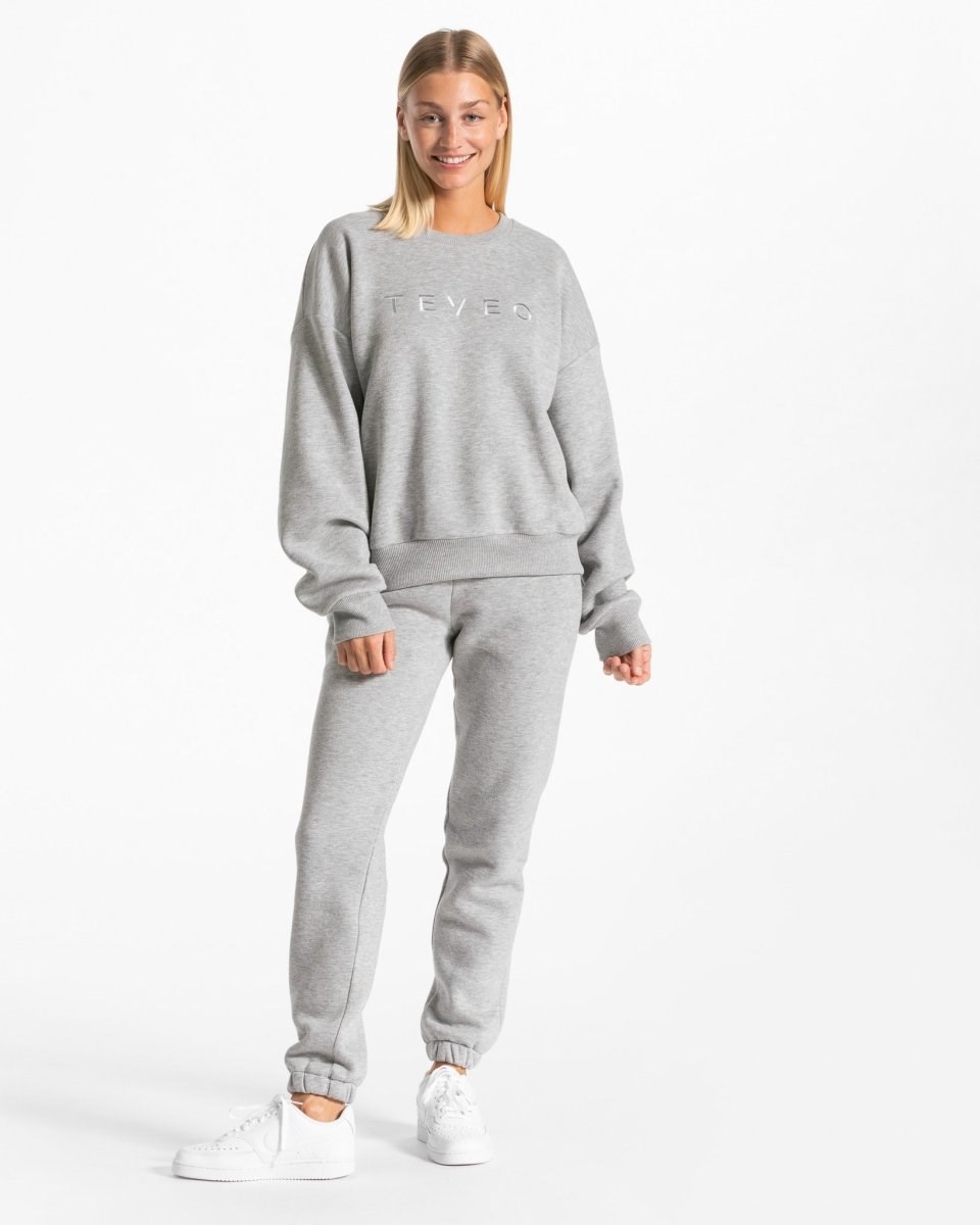 TEVEO Iconic Oversized Swetry Gray | 74896DCOW