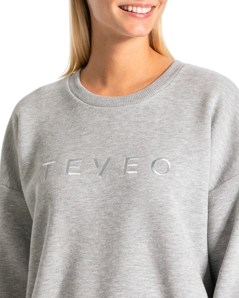 TEVEO Iconic Oversized Swetry Gray | 74896DCOW