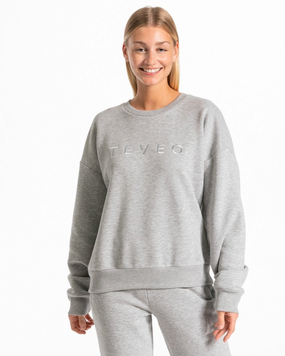 TEVEO Iconic Oversized Swetry Gray | 74896DCOW