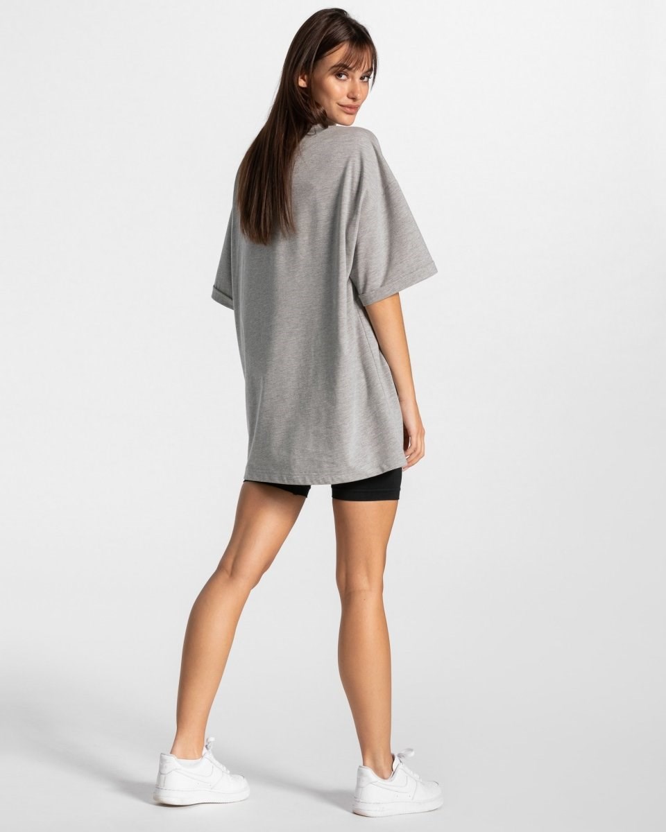 TEVEO Iconic Oversized T-Shirt Gray | 93716SHXU