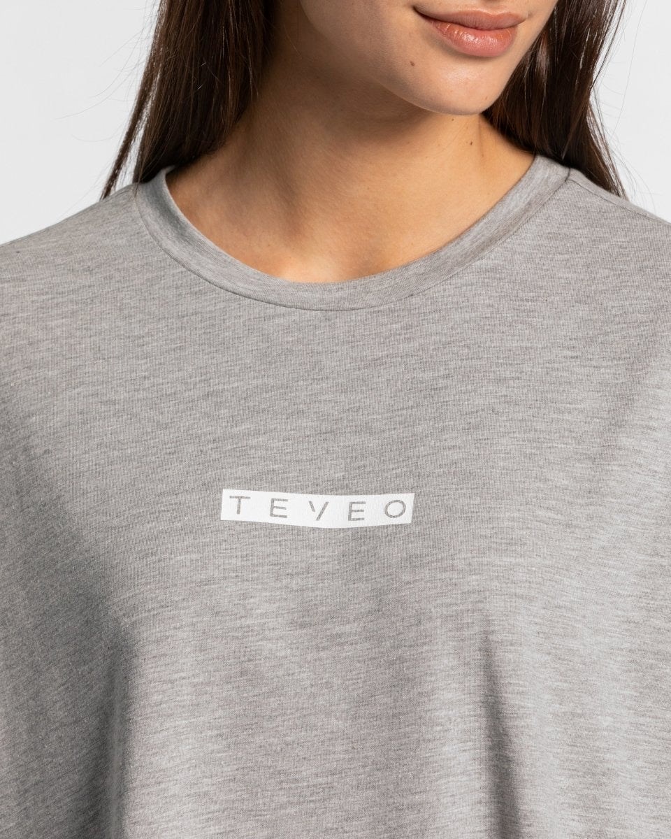 TEVEO Iconic Oversized T-Shirt Gray | 93716SHXU