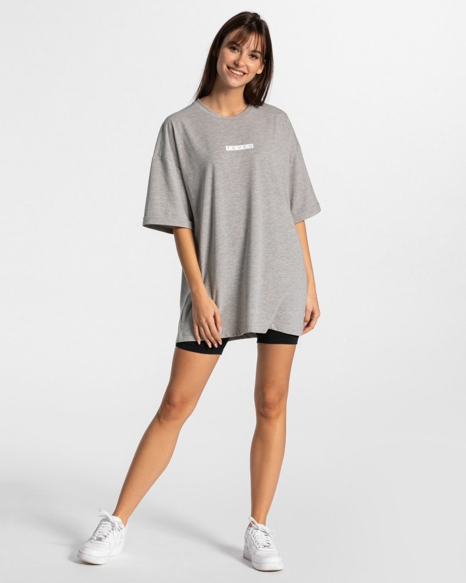 TEVEO Iconic Oversized T-Shirt Gray | 93716SHXU