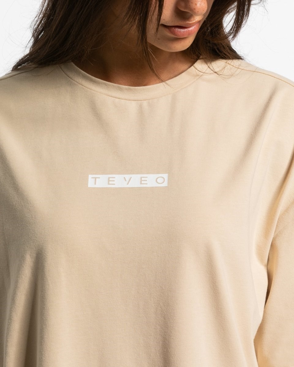 TEVEO Iconic Oversized T-Shirt Nude | 26405WUQB