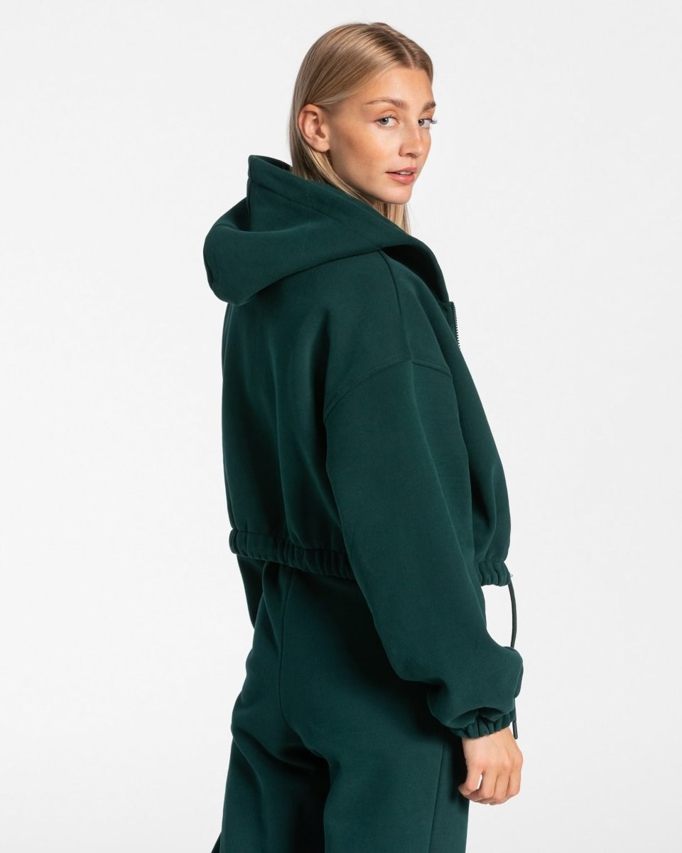 TEVEO Iconic Oversized Zip Hoodie Ciemny Zielone | 73862PISK