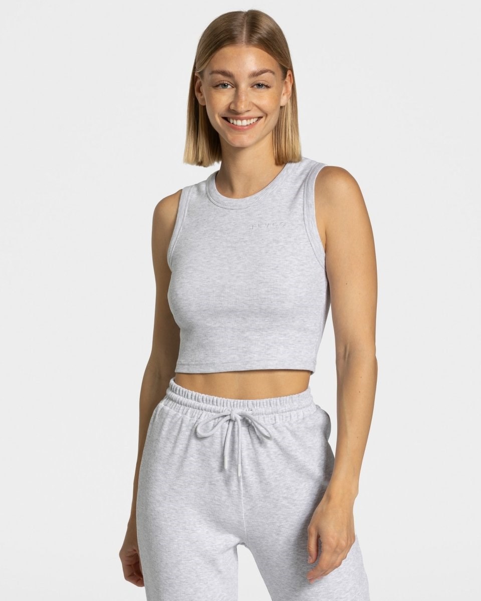 TEVEO Lounge Crop Top Głęboka Szare | 06851VQWF