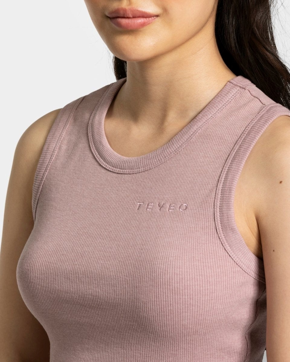 TEVEO Lounge Crop Top Różowe | 60985VHWF