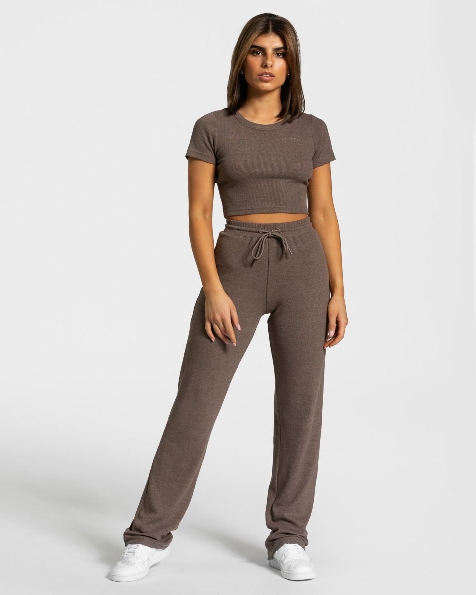 TEVEO Lounge Pants Ciemny Brązowe | 21038DXEO