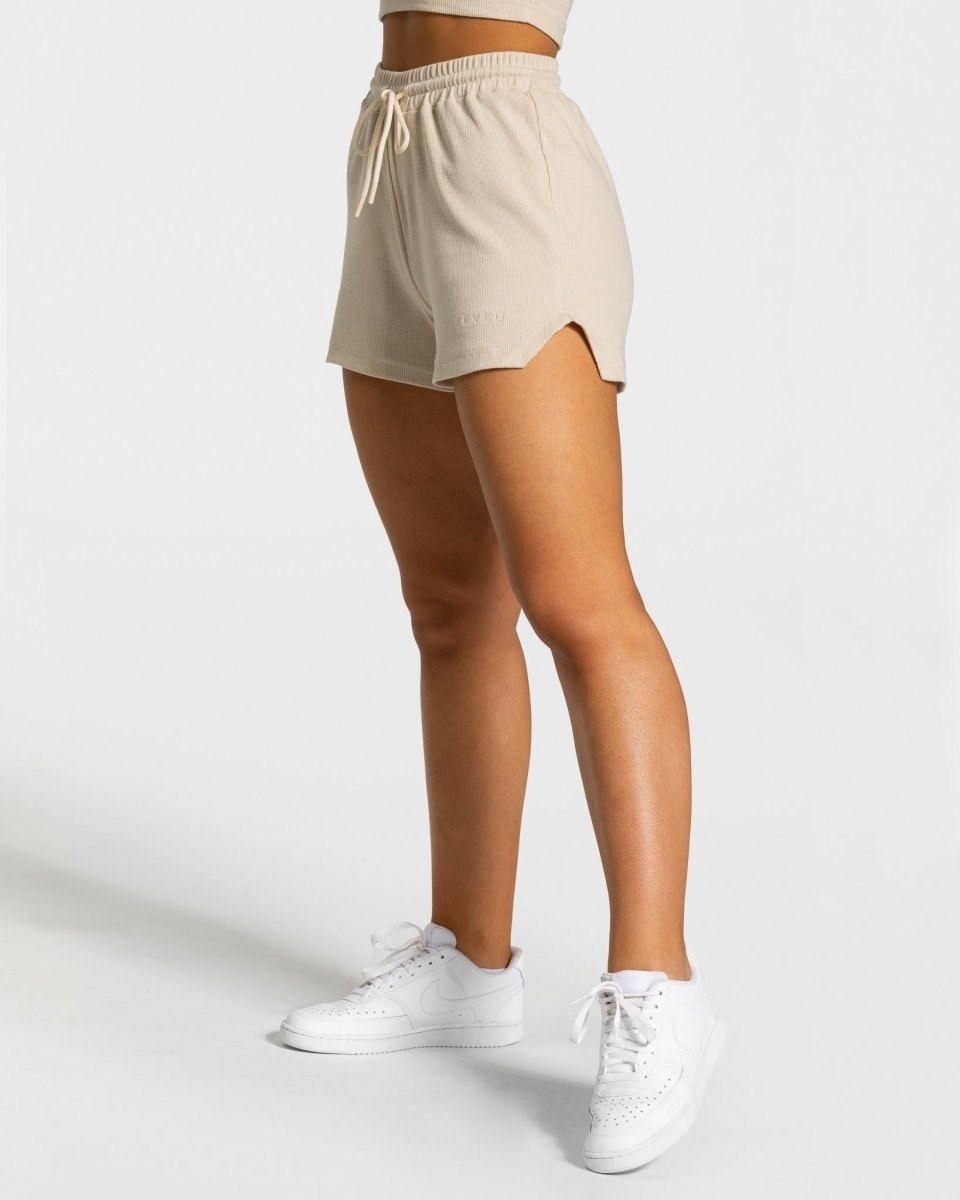 TEVEO Lounge Shorts Beżowe | 10534PHXC