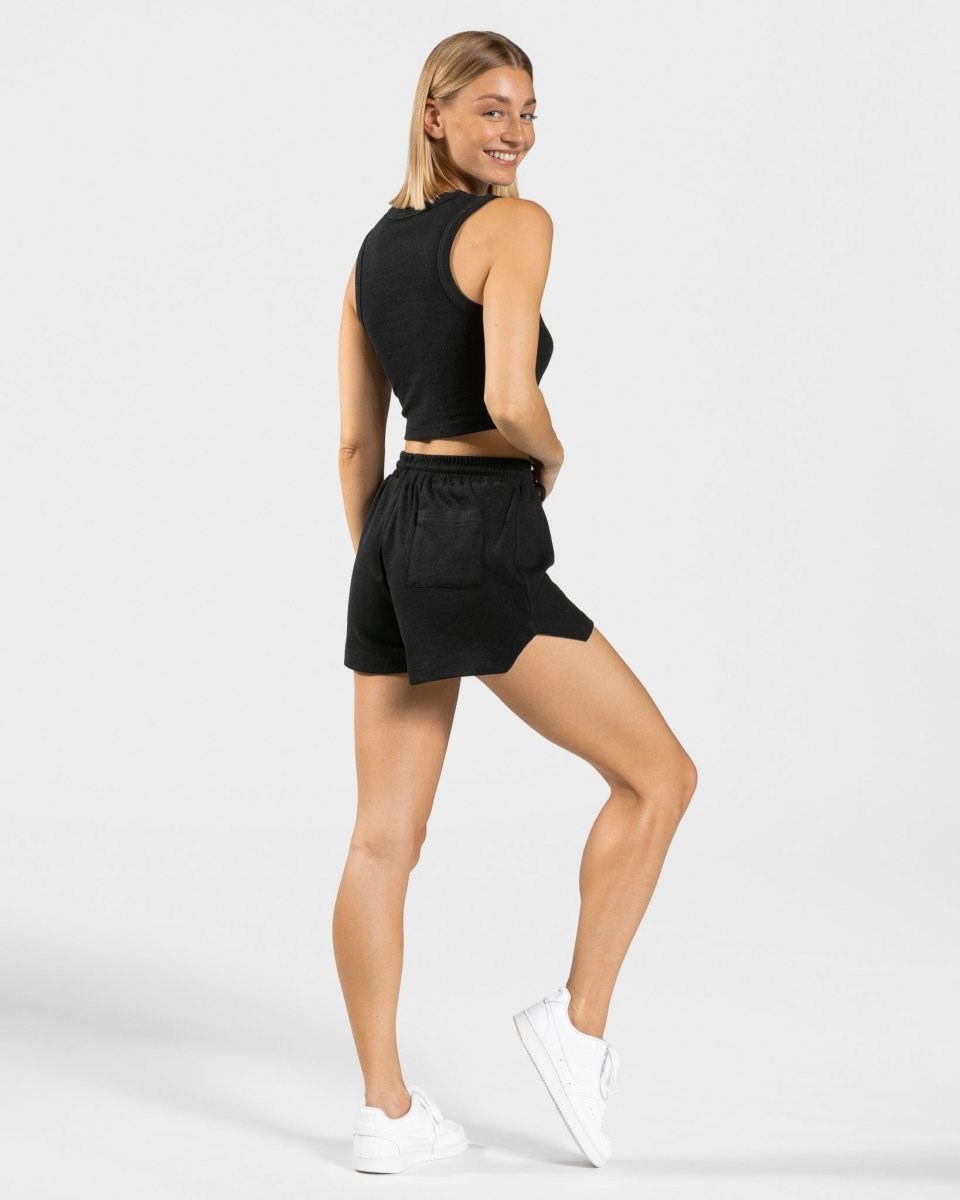 TEVEO Lounge Shorts Czarne | 31642FWTY