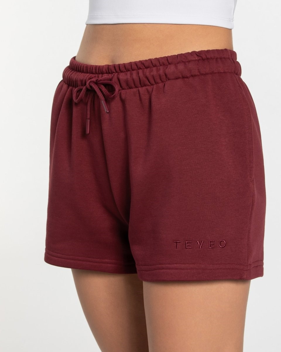 TEVEO Oversized Shorts Czerwone | 31425ONEL