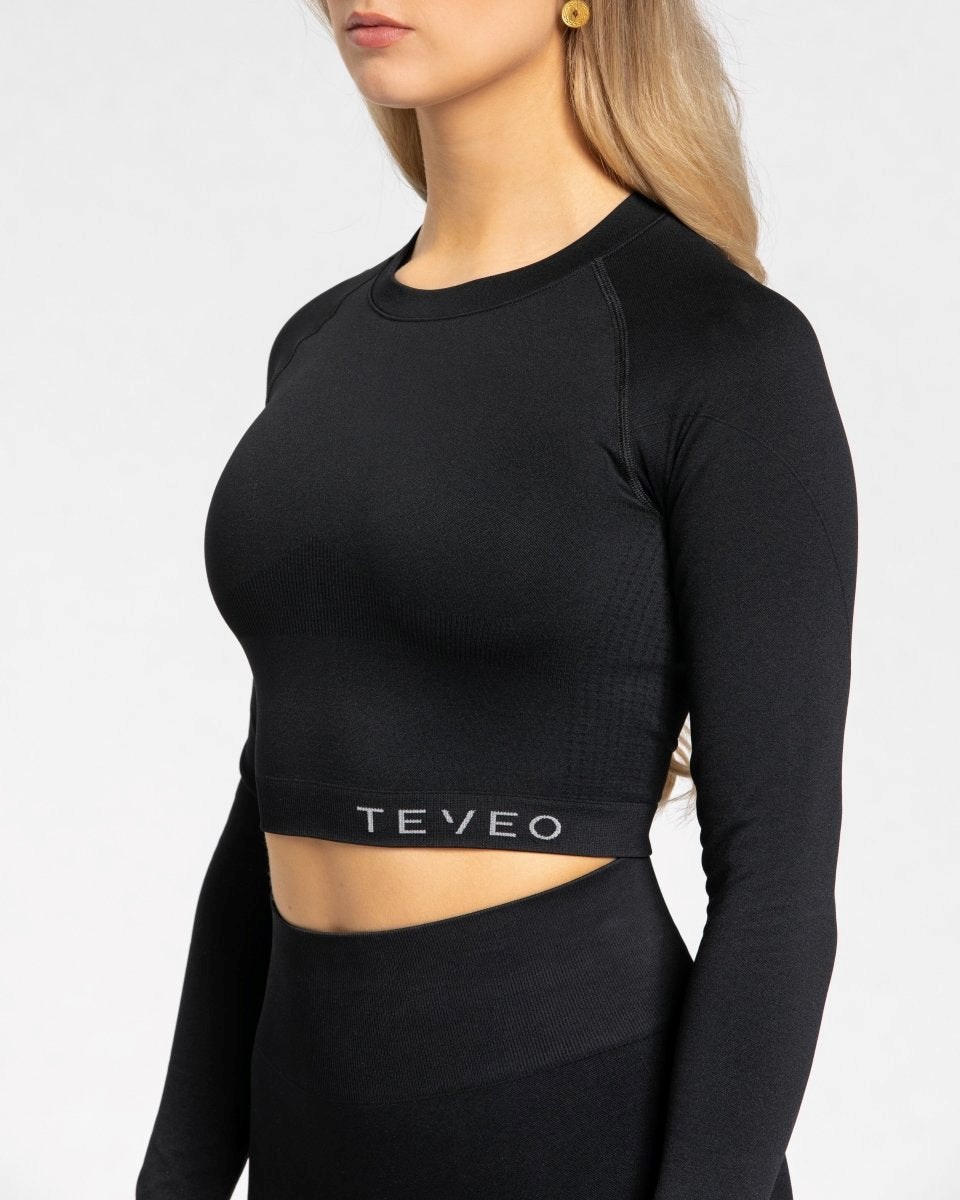 TEVEO Power Longsleeve Czarne | 81905EJMW