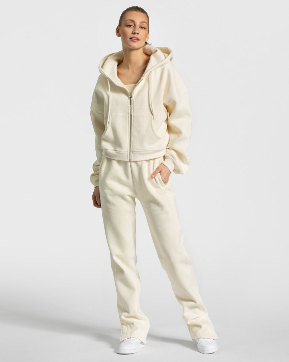 TEVEO Sassy Slit Jogger Ivory | 91870DUJI