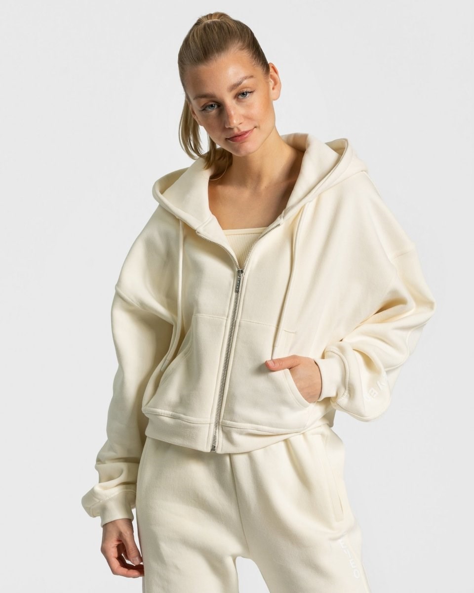 TEVEO Sassy Zip Hoodie Ivory | 78592PTHS