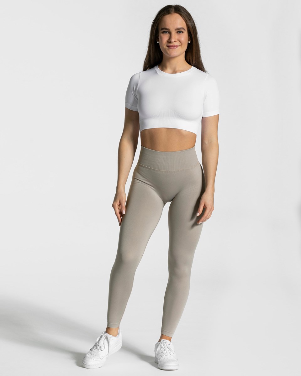 TEVEO Sensation Crop Top Białe | 59403NCML