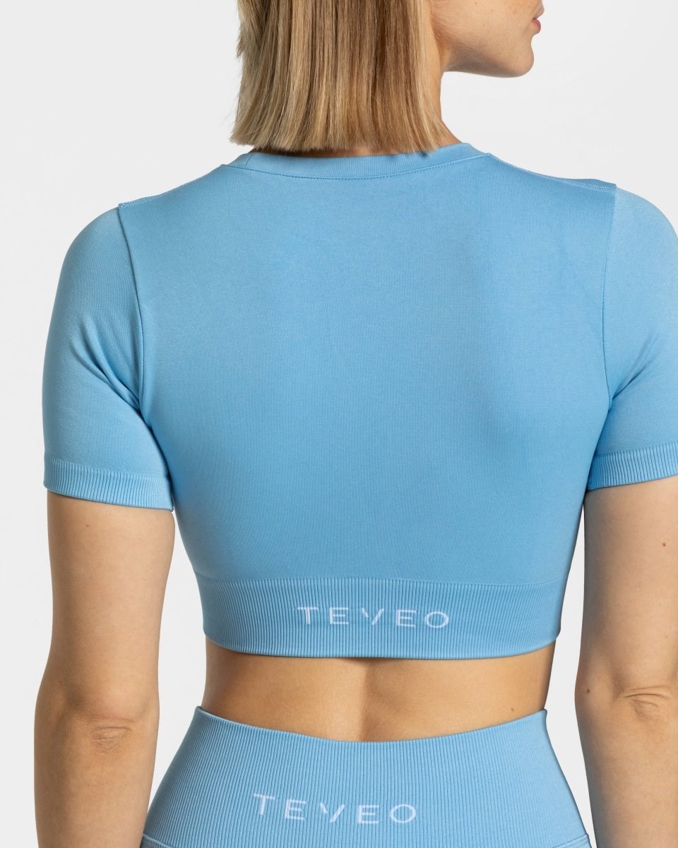 TEVEO Sensation Crop Top Niebieskie | 62710AFVN