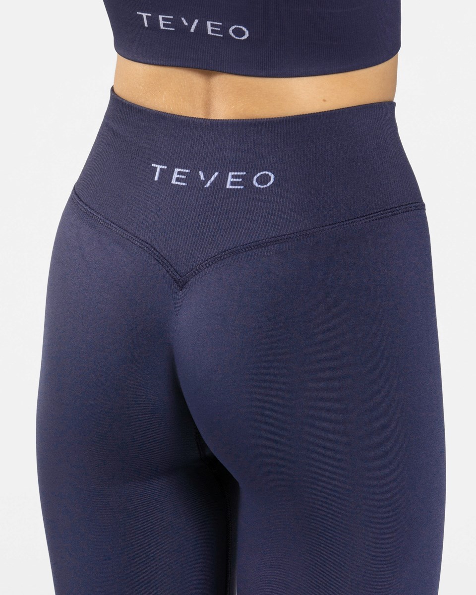 TEVEO Sensation Leggings Ciemny Niebieskie | 40897LHTS