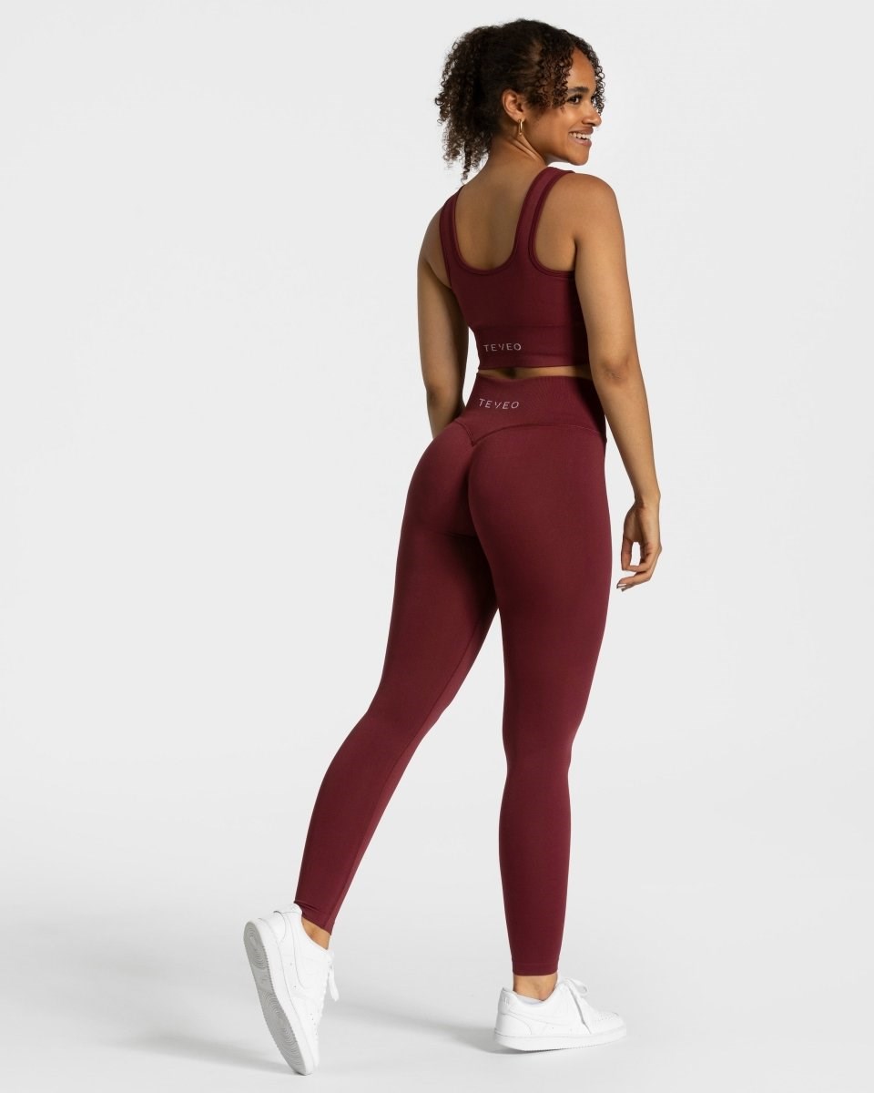 TEVEO Sensation Leggings Czerwone | 94176HBMZ