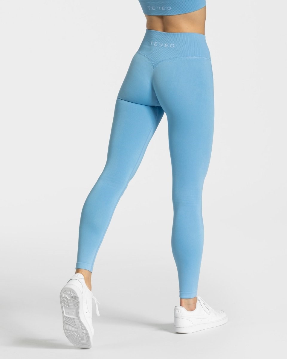 TEVEO Sensation Leggings Niebieskie | 86104PZAQ