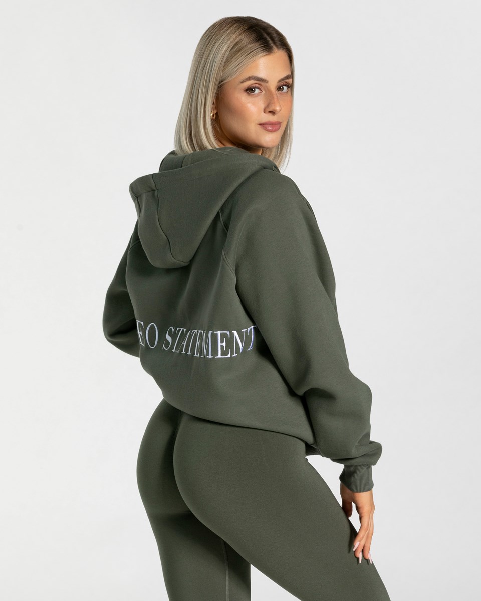 TEVEO Statement Oversized Jackets Khaki | 04372MDUZ