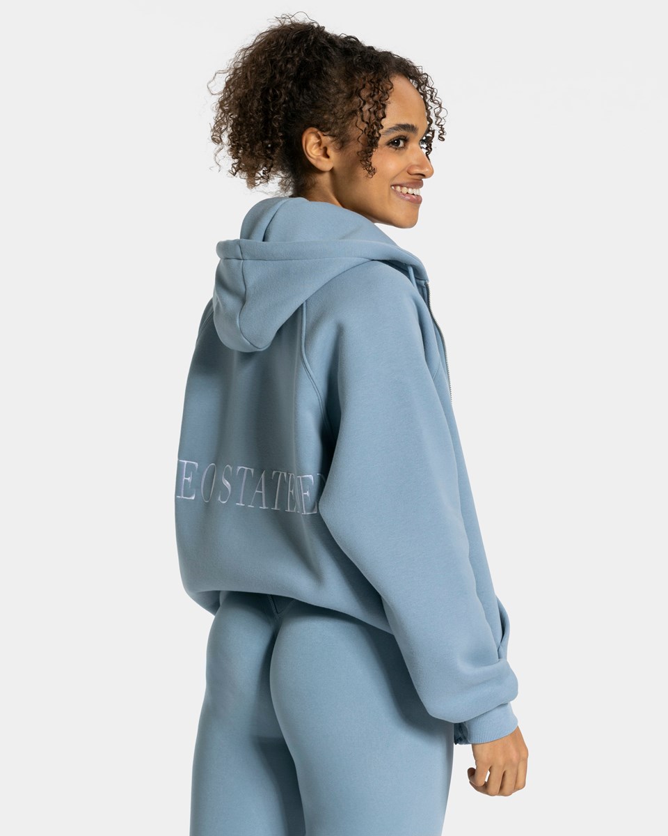 TEVEO Statement Oversized Jackets Niebieskie | 75480WKEO