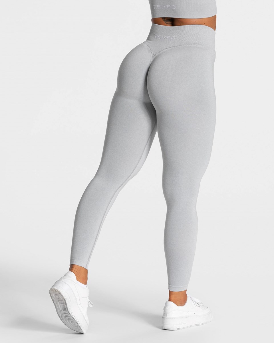 TEVEO Statement Scrunch Leggings Głęboka Szare | 56270WAZH