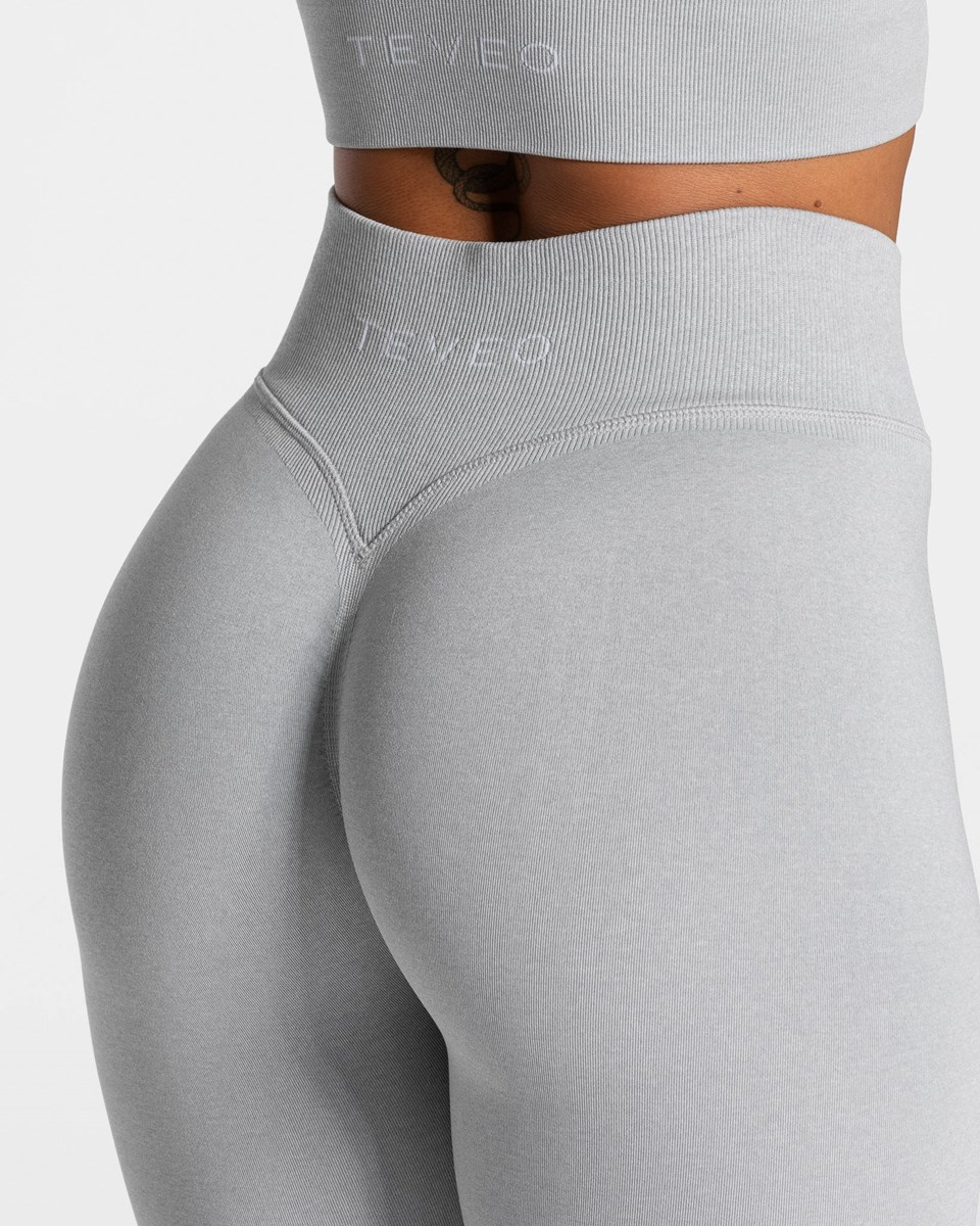 TEVEO Statement Scrunch Leggings Głęboka Szare | 56270WAZH