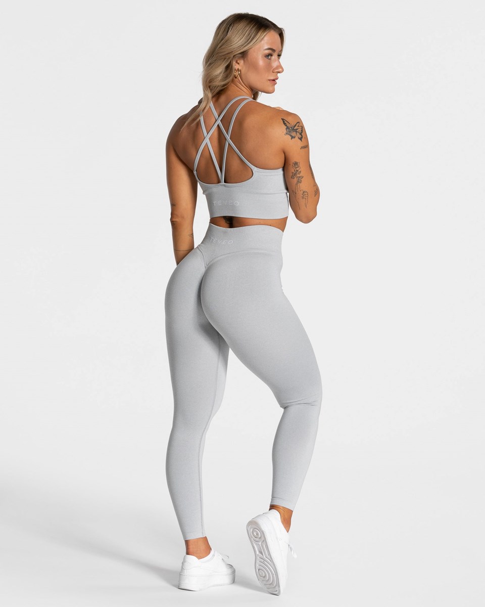 TEVEO Statement Scrunch Leggings Głęboka Szare | 56270WAZH