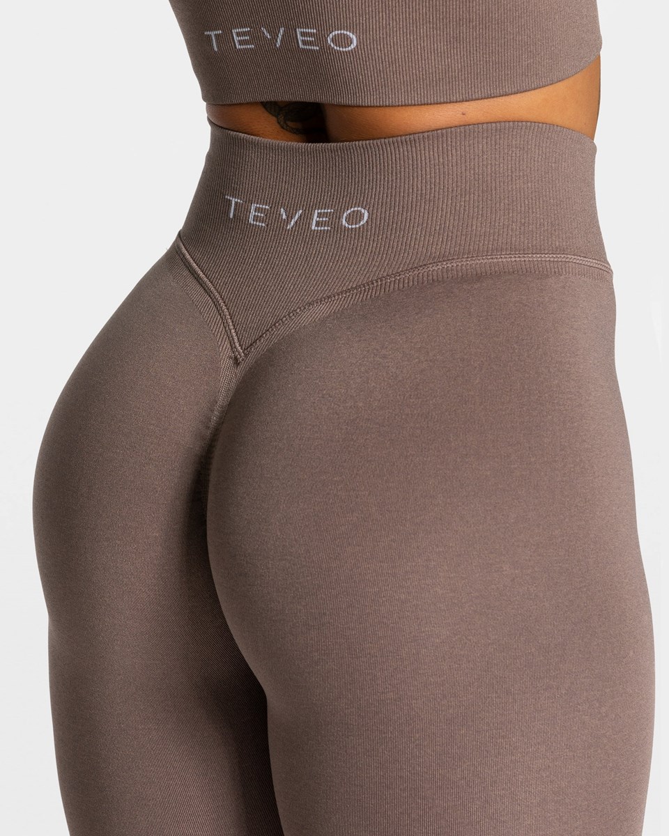 TEVEO Statement Scrunch Leggings Mokka | 69038ASKQ