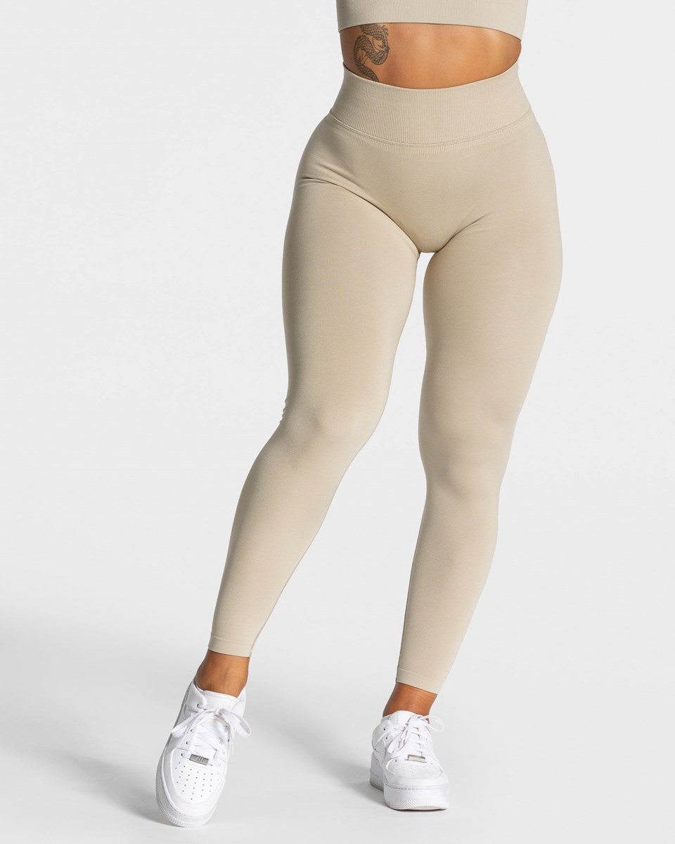 TEVEO Statement Scrunch Leggings Sand | 43618KZGB