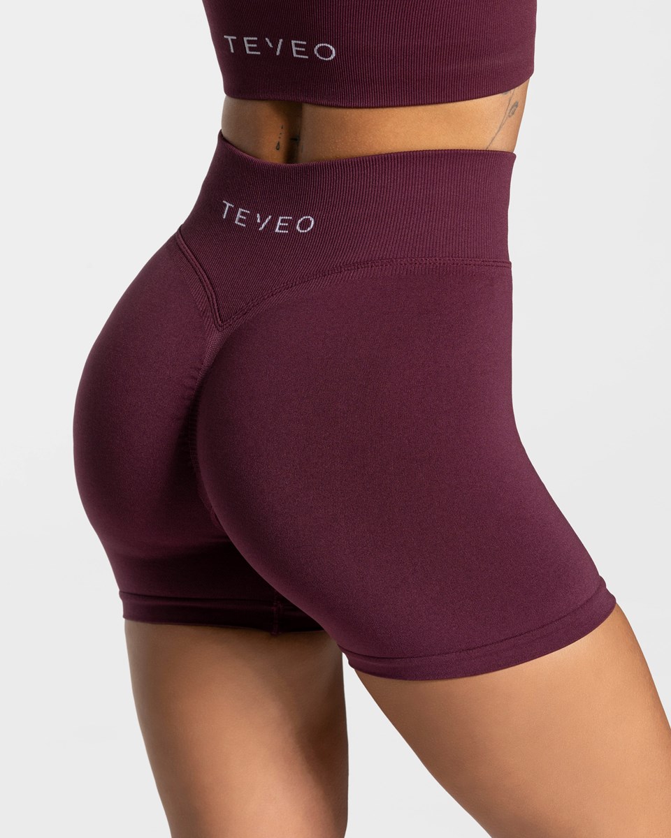 TEVEO Statement Scrunch Shorts Pflaume | 68013TKZL