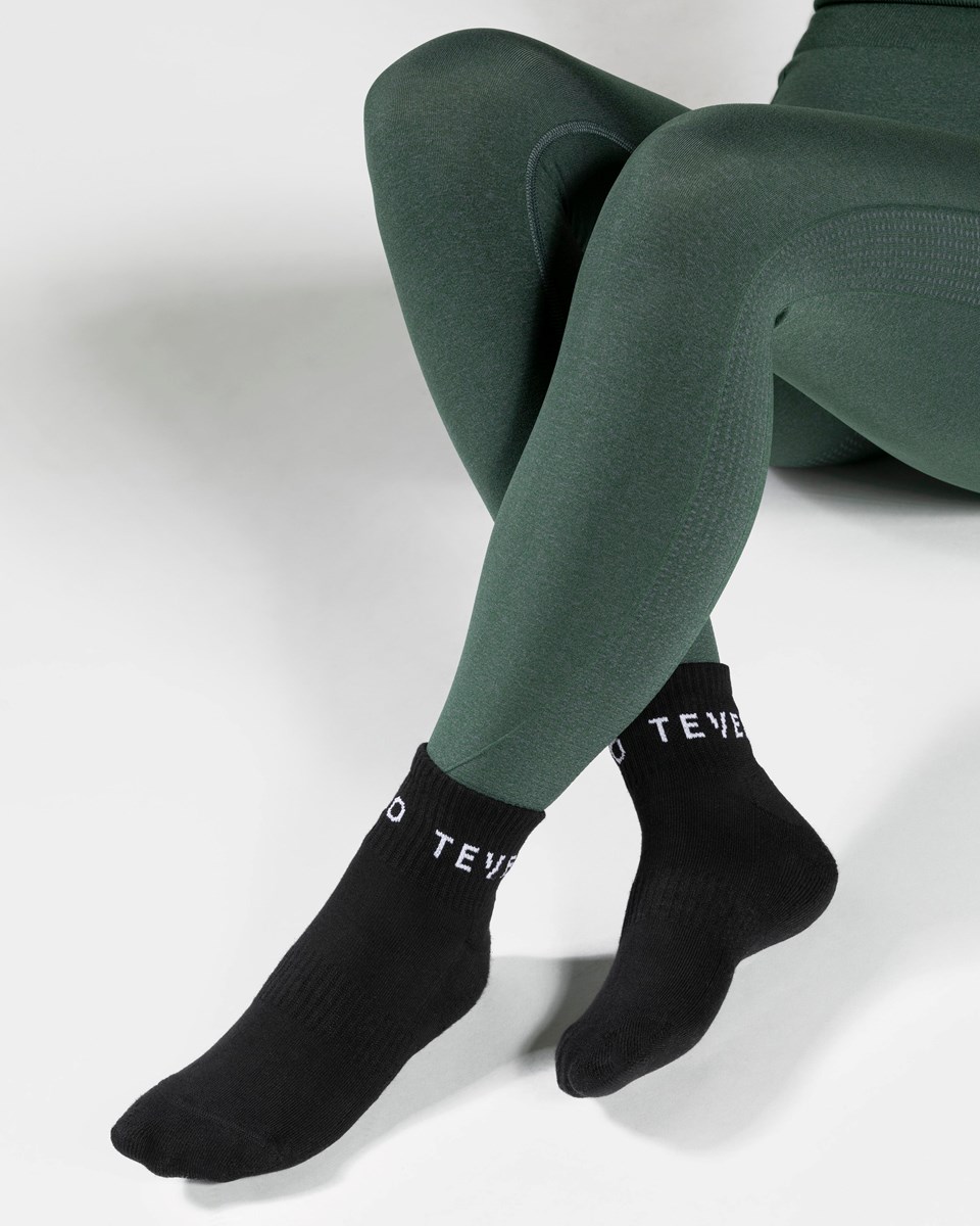 TEVEO TEVEO Ankle Socken (2er) Czarne | 63205UYSP