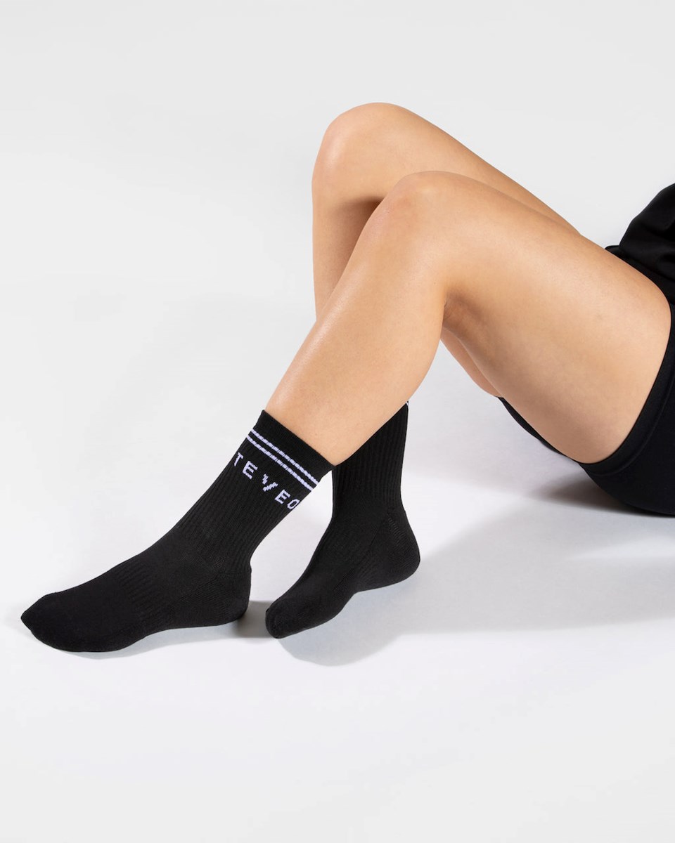 TEVEO TEVEO Crew Socken (2er) Czarne | 03481RMGB