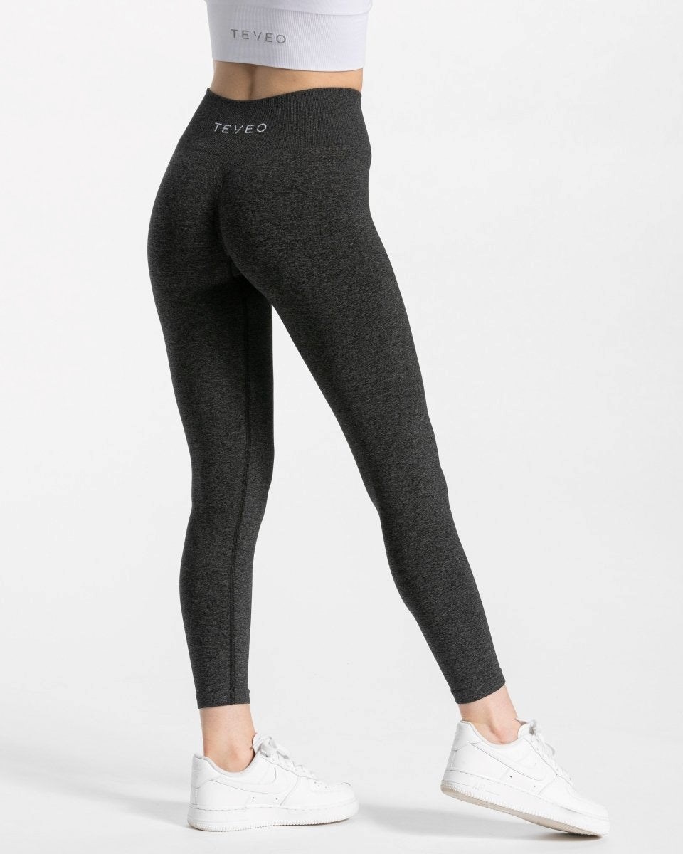 TEVEO Timeless Scrunch Leggings Ciemny Szare | 23674RFDZ